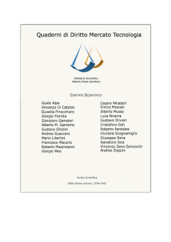 Scarica il contributo - Diritto Mercato Tecnologia