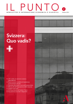 Svizzera: Quo vadis?