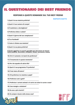 Il. QUESTIONARIO DEI BEST FRIENDS