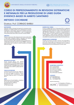 es Revisioni Sistematiche.cdr - Università degli Studi di Verona