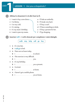 Switch On, Everybody! 3 &ndash; Unit 1 - Zanichelli online per la scuola