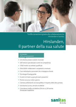 Foglio dei prodotti cliniche Hirslanden