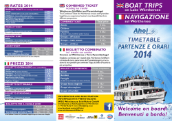 combined ticket - SCHIFFFAHRT am W&ouml;rthersee