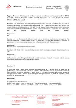 Chiarimenti del 12.03.2014 - Azienda Ospedaliero Universitaria