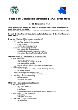 Basic Next Generation Sequencing (NGS) procedures