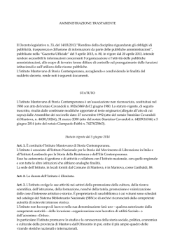 AMMINISTRAZIONE TRASPARENTE Il Decreto legislativo n. 33, del