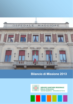 bilancio di missione 2013 - Azienda Ospedaliero