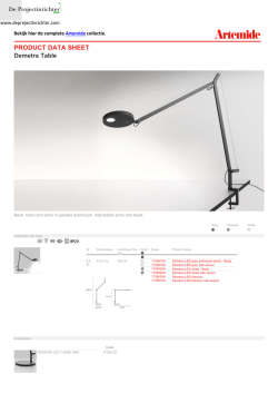 PRODUCT DATA SHEET - De Projectinrichter