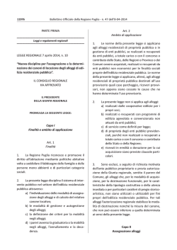PARTE PRIMA LEGGE REGIONALE 7 aprile 2014, n. 10 &ldquo;Nuova