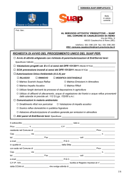 Domanda SUAP semplificata - Comune di Casalecchio di Reno