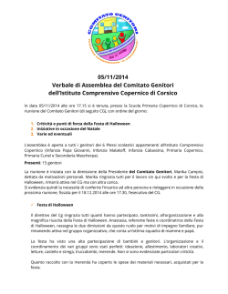 CG Verbale 05.11.2014 - Comitato Genitori Copernico
