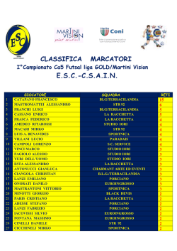 Classifica marcatori CA5 E.S.C.- C.S.A.I.N pdf
