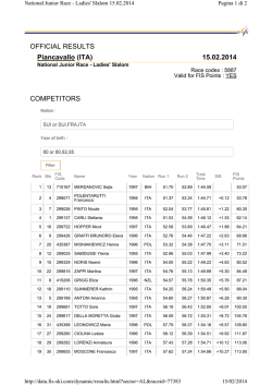 Scarica il primo file delle classifiche