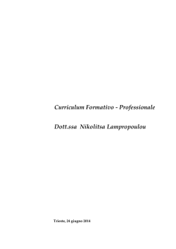 Curriculum PDF - Azienda Ospedaliera della Valtellina e della