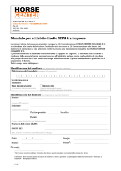 Mandato per addebito diretto SEPA tra imprese