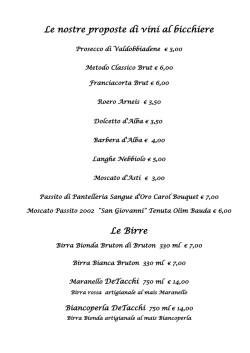 Consulta la nostra carta dei vini