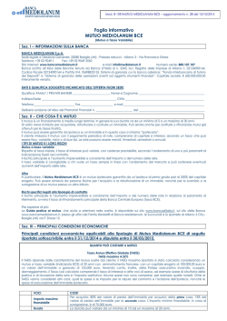 Foglio informativo - Banca Mediolanum
