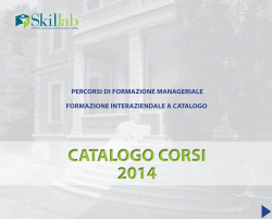 catalogo corsi 2014 catalogo corsi 2014