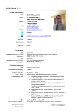 curriculum vitae - Luciano Quartarone