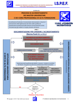 ISTITUZIONE UNIV ER SITAR IA O ENTE DI ALTA FOR
