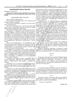 D.A. 14 Aprile 2014 - Qualit&agrave; Sicilia SSR