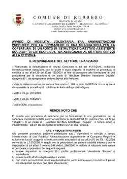 AVVISO MOBILITA ASS.SOCIALE