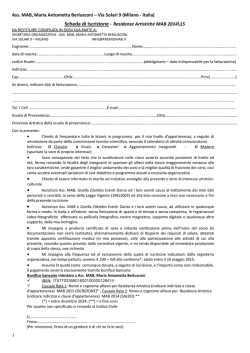 Ass. MAB, Maria Antonietta Berlusconi &ndash; Via Solari 9