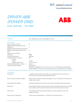 Scheda dati - Meteocontrol