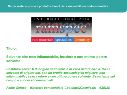 Titolo: Solvente bio: non infiammabile, inodore e con