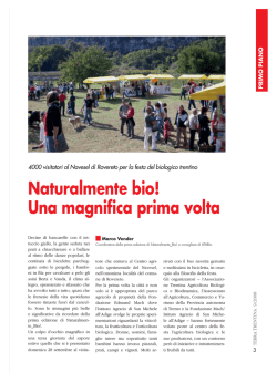 Naturalmente bio! Una magnifica prima volta