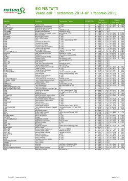 Scarica il file con tutte le promozioni Bio per Tutti!