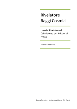 Rivelatore Raggi Cosmici