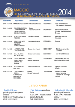 leggi il volantino degli appuntamenti