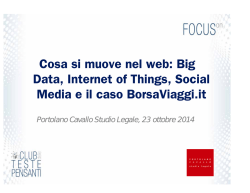 Cosa si muove nel web: Big Data, Internet of Things, Social Media e