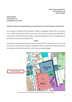 Allegato alla delibera di Giunta comunale n. 3 del 24/2/2014
