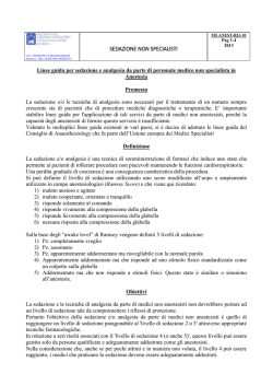 Linee guida sedazione medici non specialisti