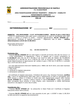 determinazione dirigenziale n. 6245 del 02/09/2014