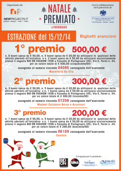 1&deg; premio - Natale Premiato a Portogruaro 2014