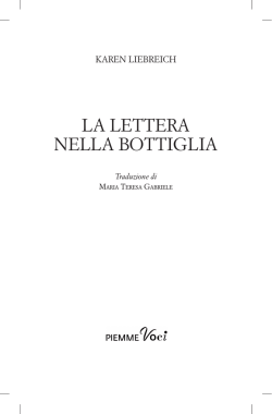 La Lettera neLLa bottigLia