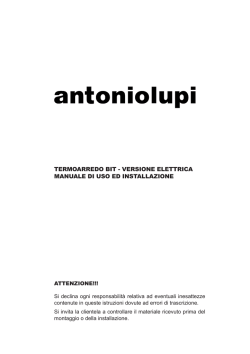Manuale termoarredo BIT elettrico