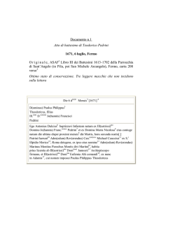 Parte Seconda: Il Battesimo ed altri cinque documenti trascritti