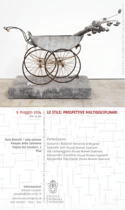 Programma (PDF) - Scuola Normale Superiore