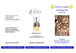 Il programma di sala - Corale polifonica Jacopo da Bologna