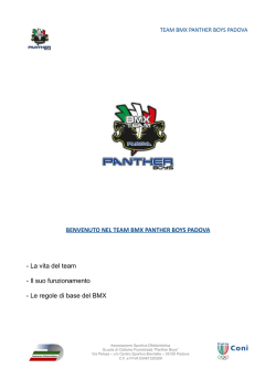 Dossier 2014 - Panther Boys Padova