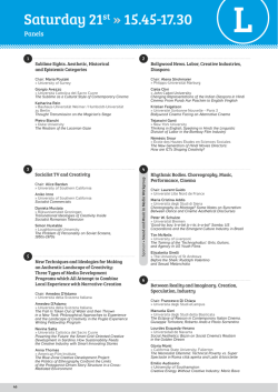 Saturday 21st &raquo; 15.45-17.30 - NECS