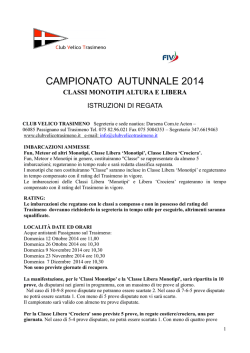 Istruzioni - Club velico Trasimeno