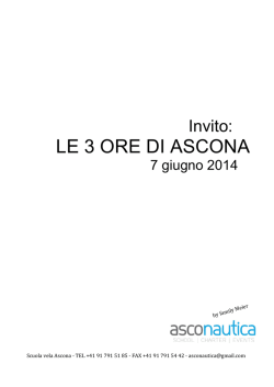 LE 3 ORE DI ASCONA - Scuola vela Ascona