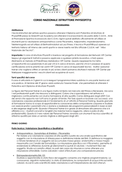 corso nazionale istruttore physiofit