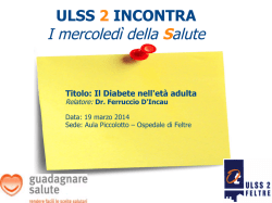presentazione D_Incau - Azienda ULSS 2 Feltre