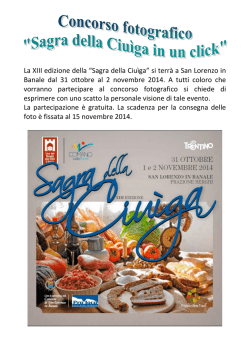 regolamento del concorso fotografico